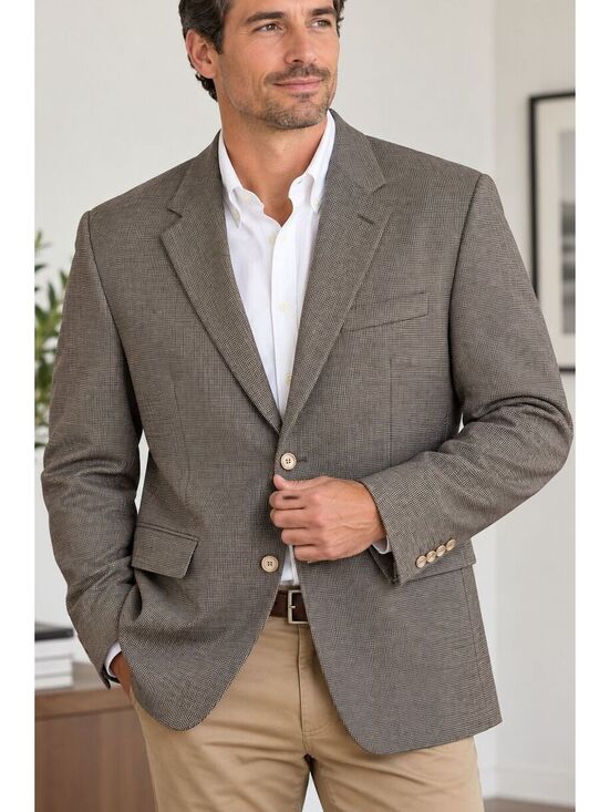 Chaps Other - CHAPS Men's 44R Herringbone Blazer Sport Coat Brown Gray 2 Button Preppy Fall